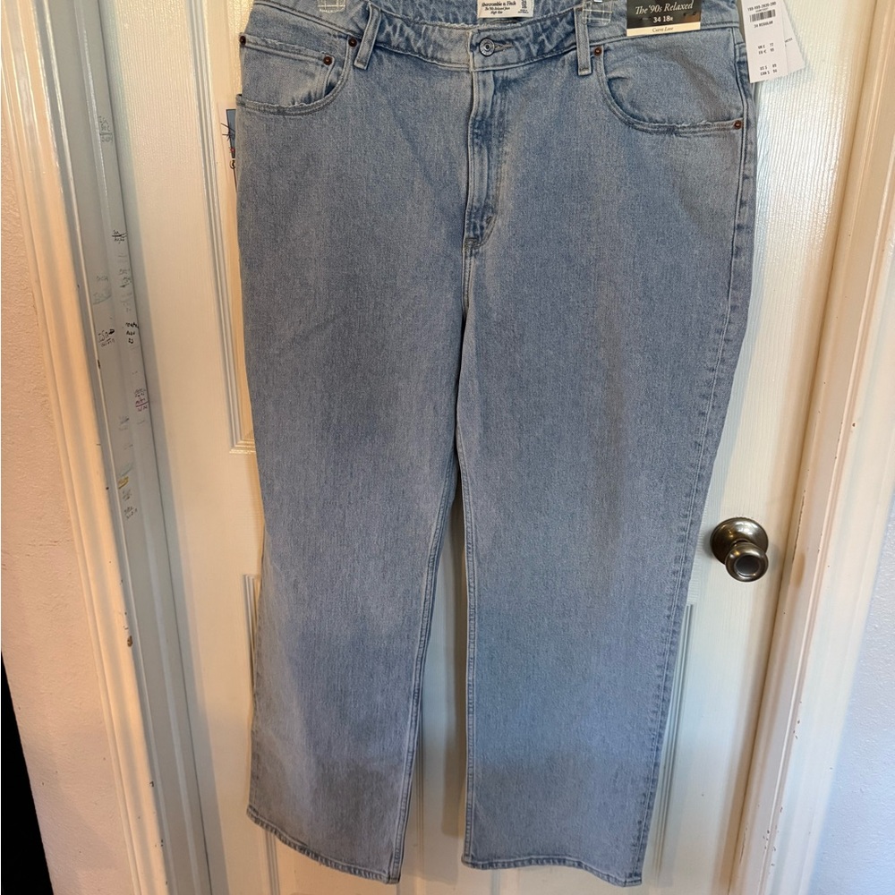 Abercrombie & Fitch Light Blue Straight Leg Jeans
